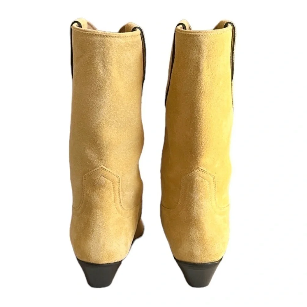 Isabel Marant Suede Twist San Cowboy Boots Duerto Style Tan Western EU 38 NIB - Picture 3 of 15